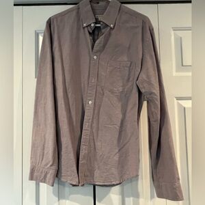 Merona Men's Lilac Gray Casual Button Down Shirt